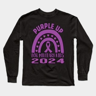 Purple Up For Military Kids Military Child Month Long Sleeve T-Shirt